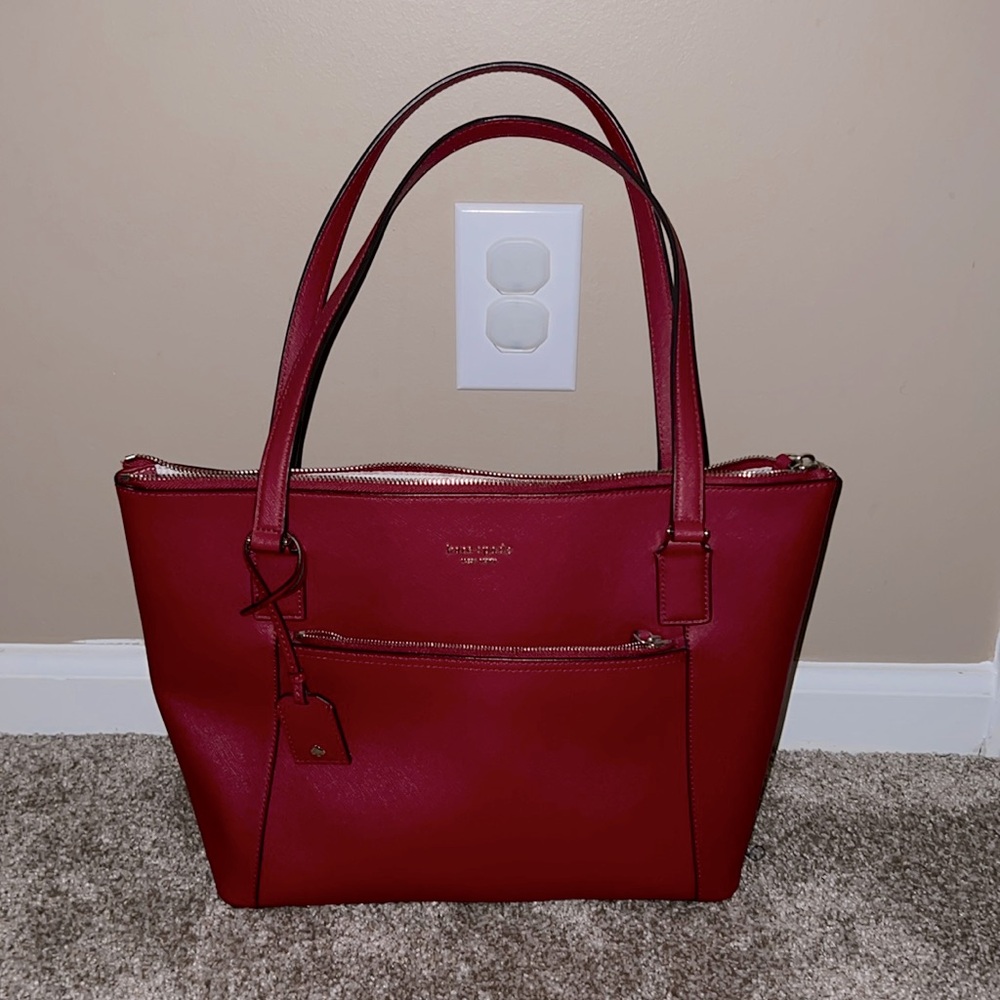 Red Leather Kate Spade Tote